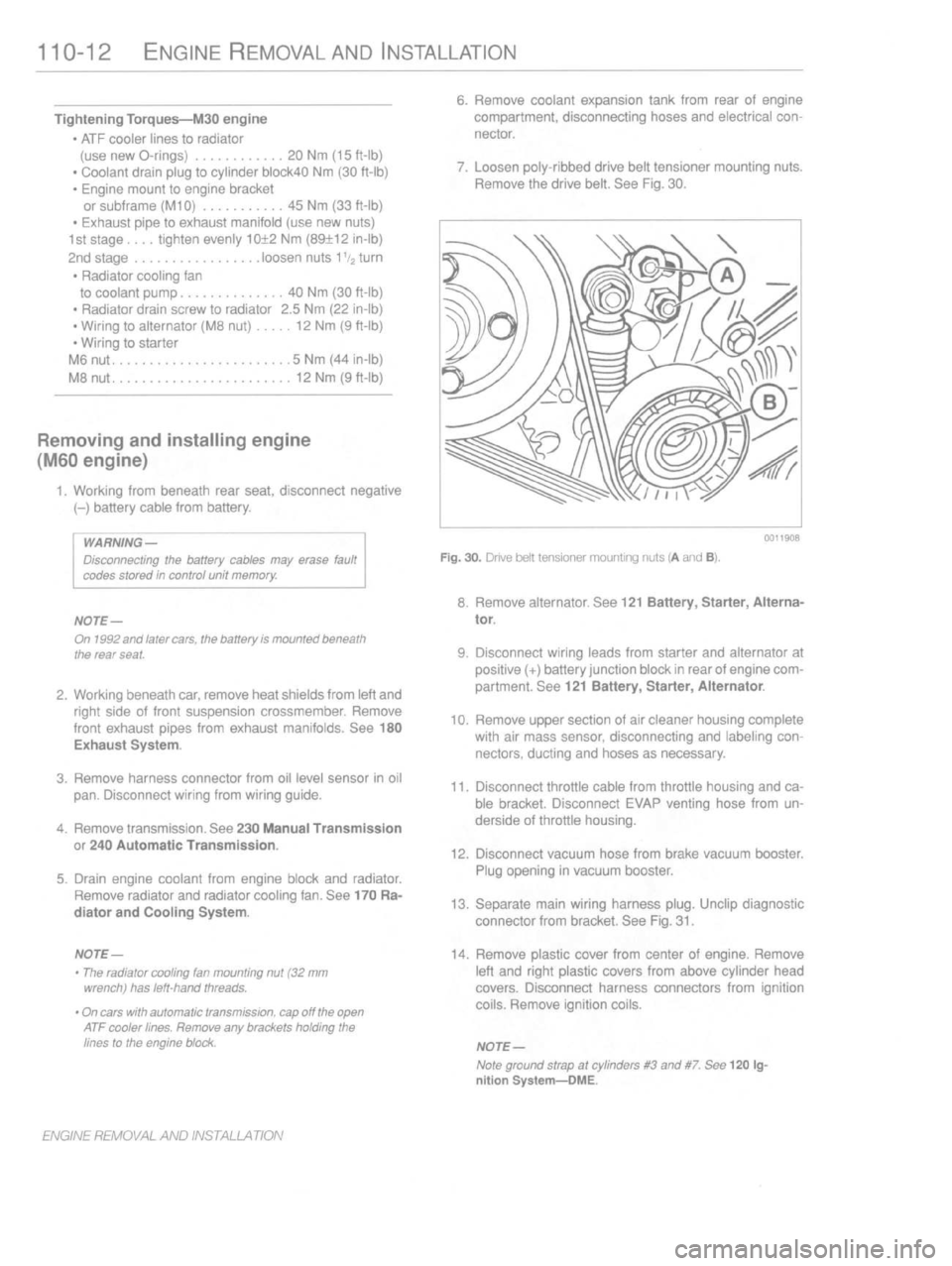 BMW 535i 1989 E34 Repair Manual 