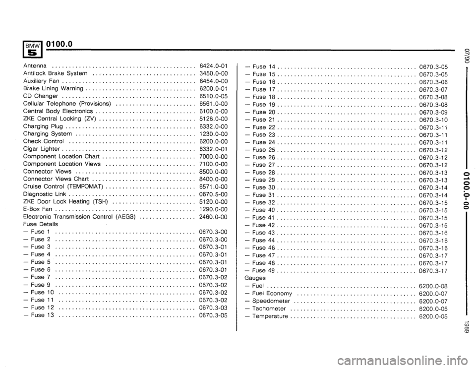 BMW 525i 1990 E34 Electrical Troubleshooting Manual 