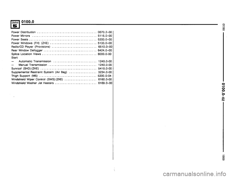 BMW 535i 1990 E34 Electrical Troubleshooting Manual 