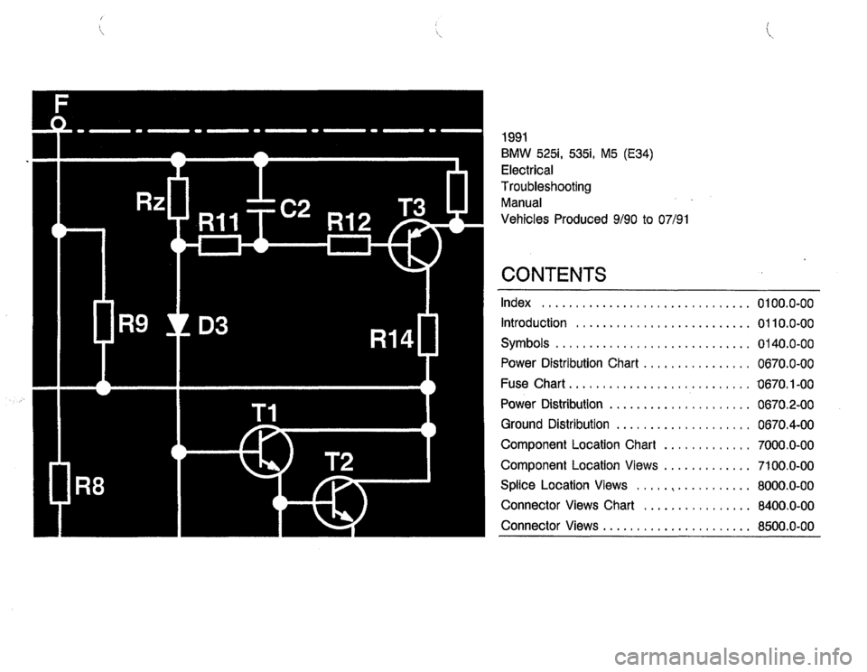 BMW 525i 1991 E34 Electrical Troubleshooting Manual 