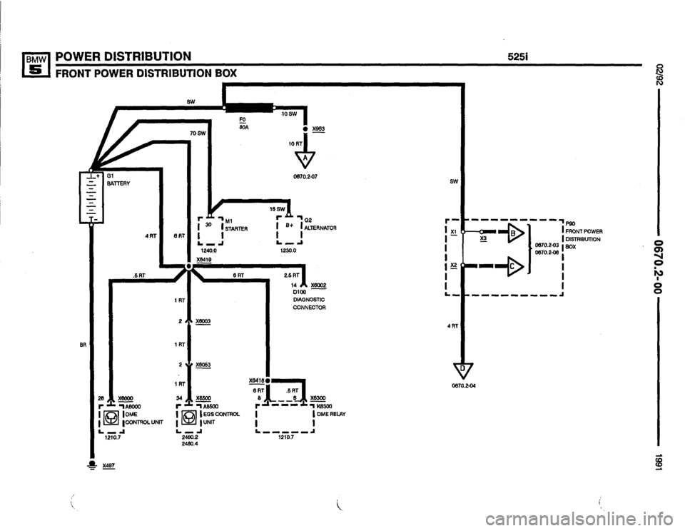 BMW 525i 1991 E34 Electrical Troubleshooting Manual 