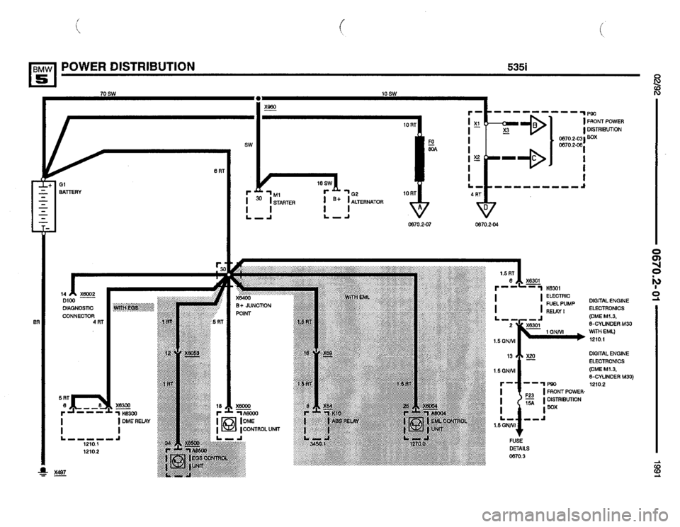 BMW 525i 1991 E34 Electrical Troubleshooting Manual 