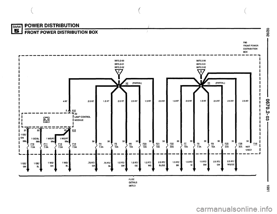 BMW 525i 1991 E34 Electrical Troubleshooting Manual 