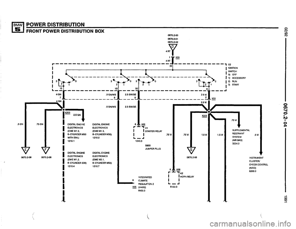 BMW 525i 1991 E34 Electrical Troubleshooting Manual 