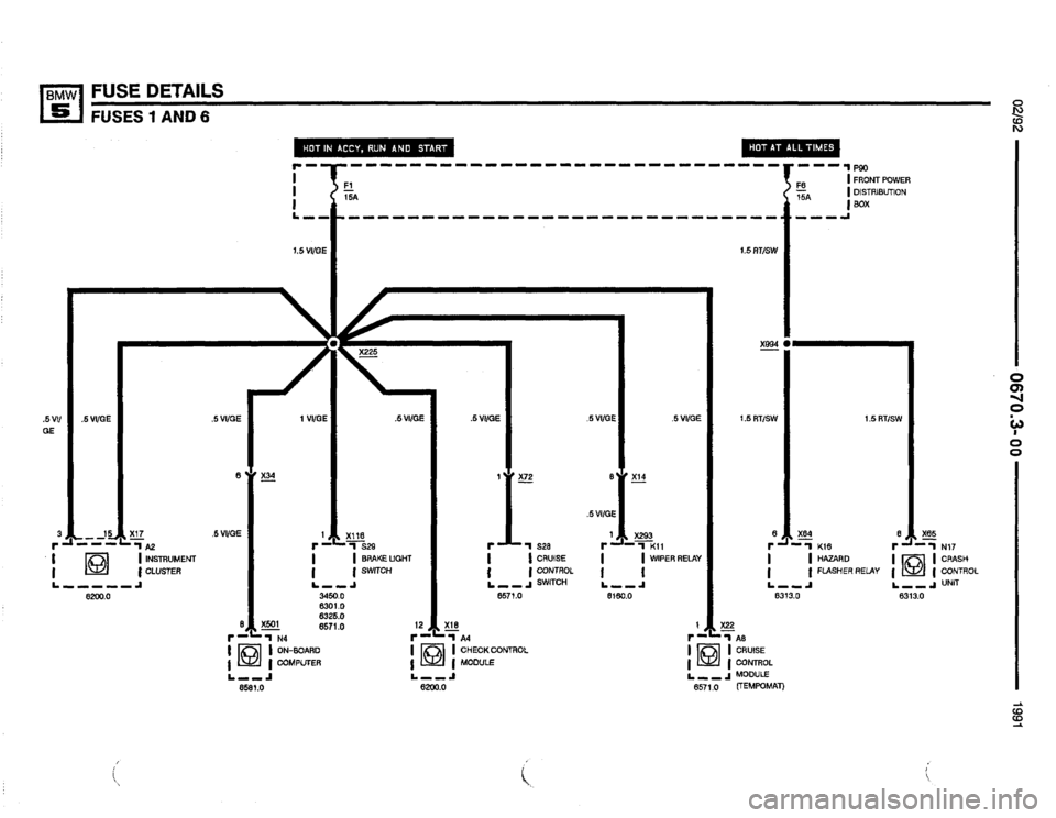 BMW 525i 1991 E34 Electrical Troubleshooting Manual 