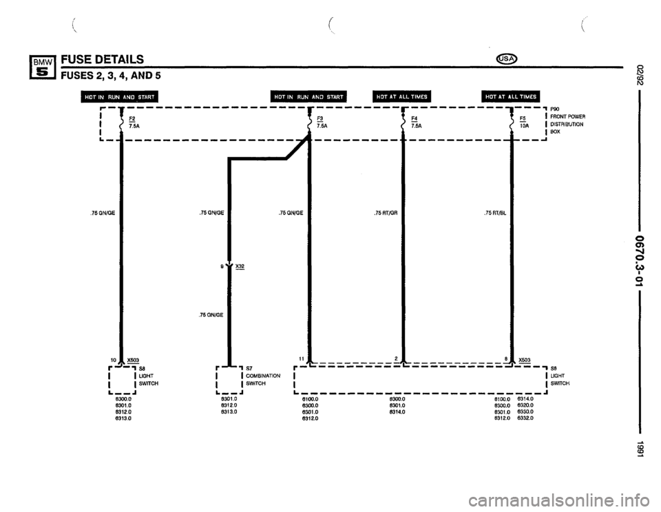 BMW 525i 1991 E34 Electrical Troubleshooting Manual 