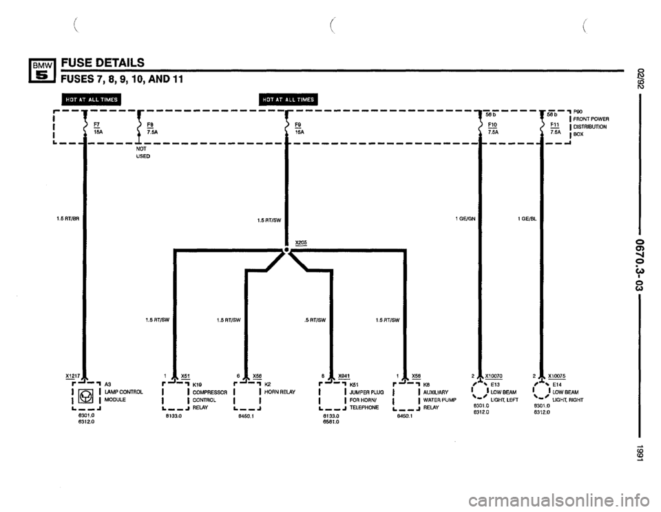 BMW 525i 1991 E34 Electrical Troubleshooting Manual 