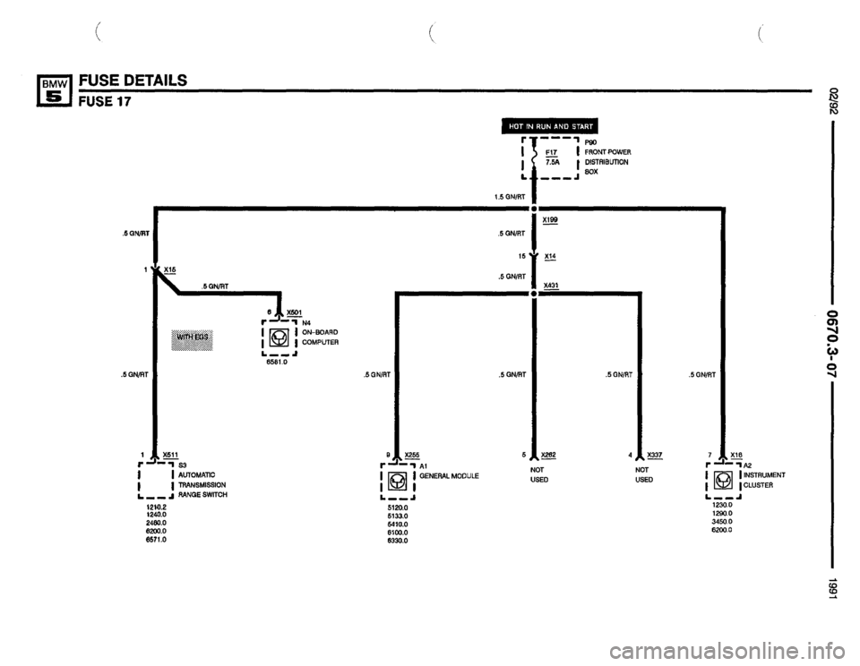 BMW 525i 1991 E34 Electrical Troubleshooting Manual 