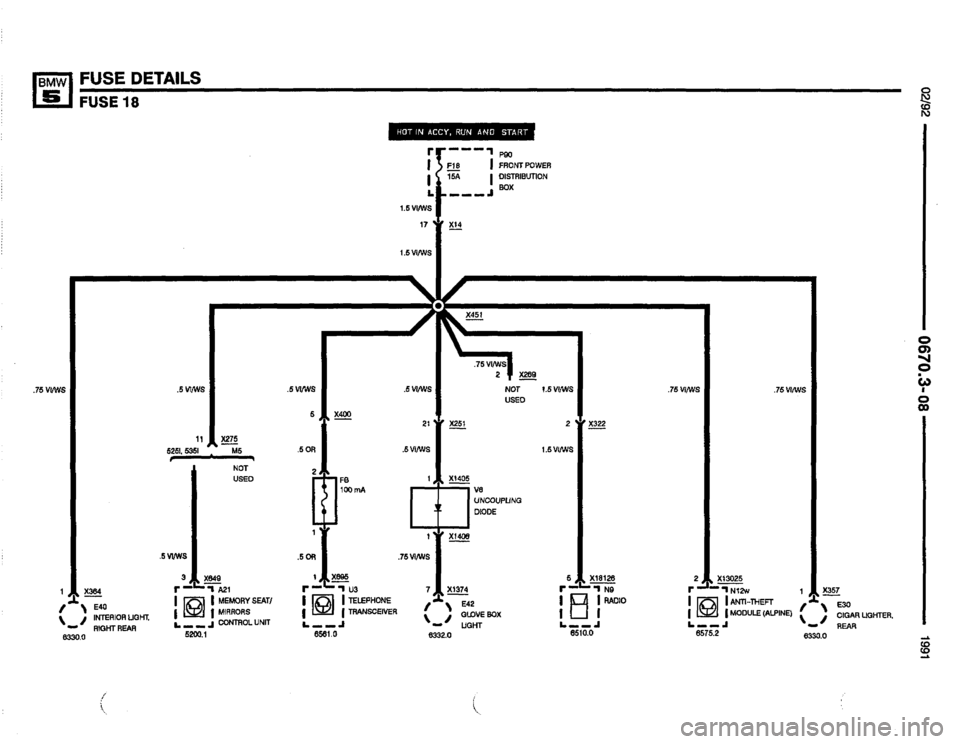 BMW 525i 1991 E34 Electrical Troubleshooting Manual 