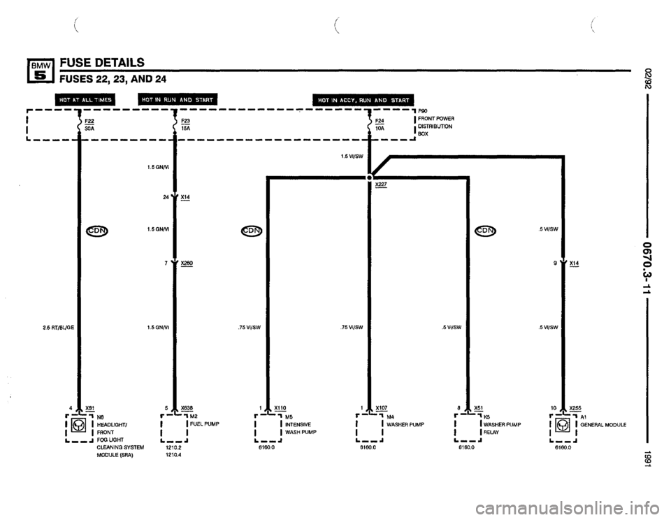 BMW 525i 1991 E34 Electrical Troubleshooting Manual 