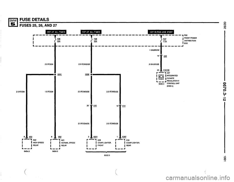 BMW 525i 1991 E34 Electrical Troubleshooting Manual 