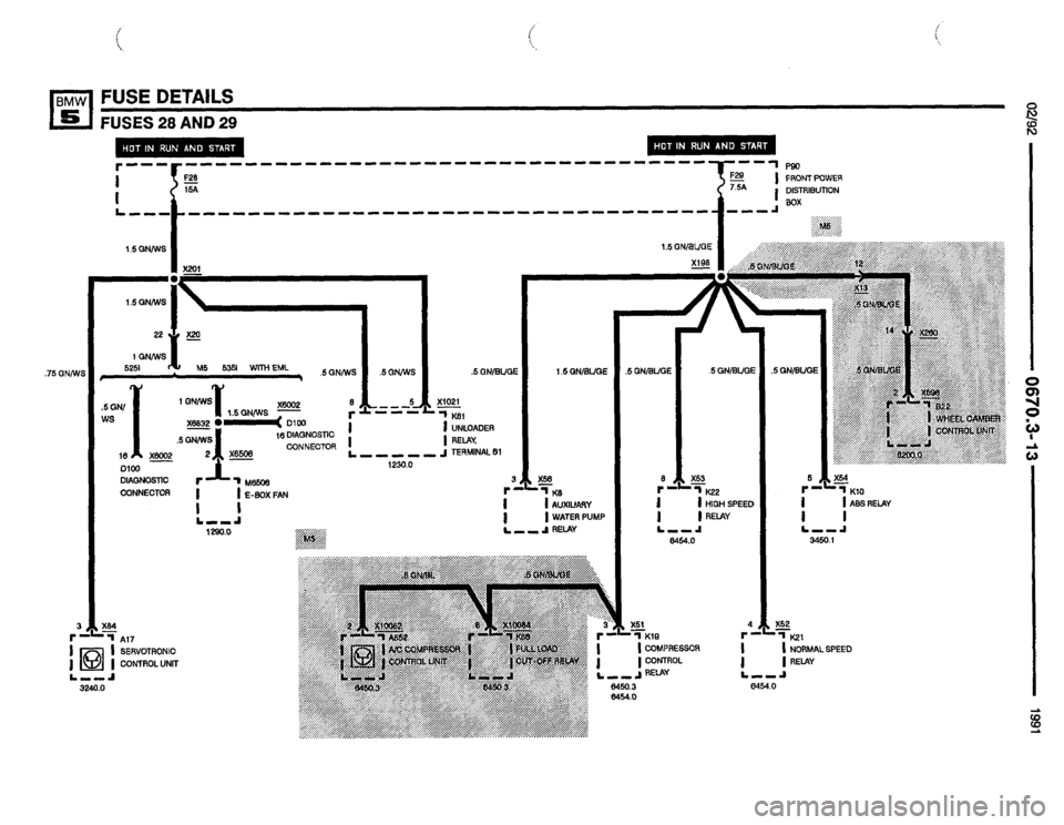 BMW 525i 1991 E34 Electrical Troubleshooting Manual 