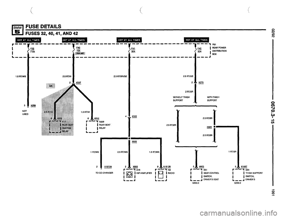 BMW 525i 1991 E34 Electrical Troubleshooting Manual 