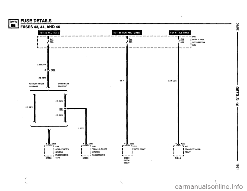 BMW 525i 1991 E34 Electrical Troubleshooting Manual 