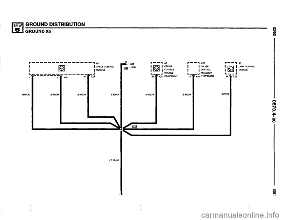 BMW 525i 1991 E34 Electrical Troubleshooting Manual 