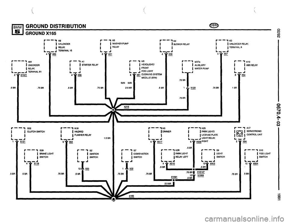 BMW 525i 1991 E34 Electrical Troubleshooting Manual 