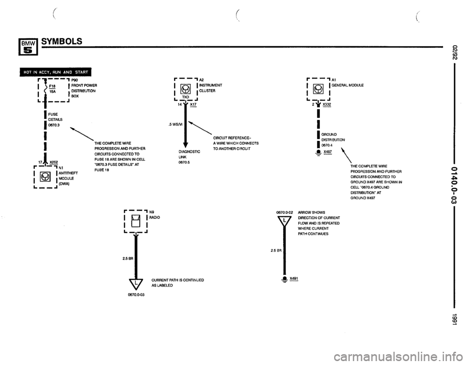 BMW 535i 1991 E34 Electrical Troubleshooting Manual 