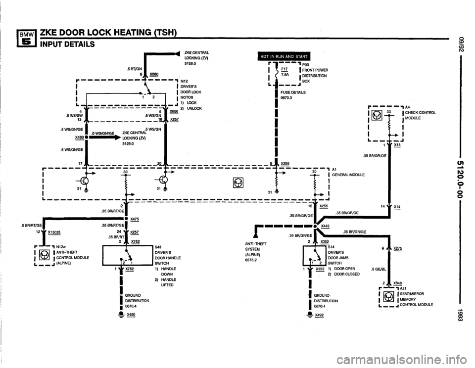 BMW 535i 1993 E34 Electrical Troubleshooting Manual 