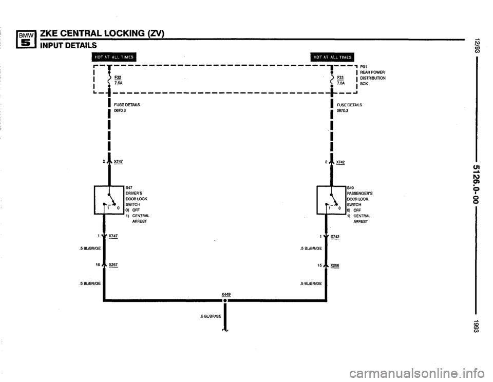 BMW 535i 1993 E34 Electrical Troubleshooting Manual 