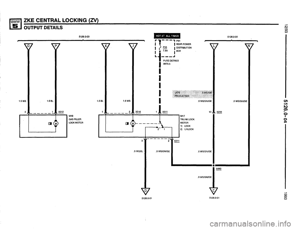 BMW 525i 1993 E34 Electrical Troubleshooting Manual 