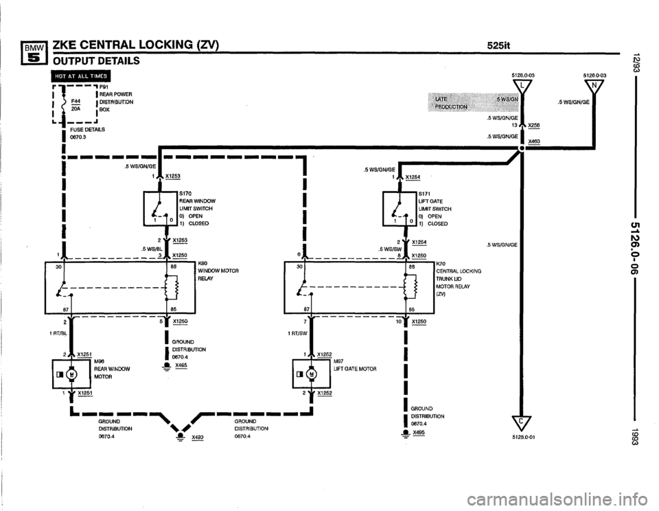 BMW 525i 1993 E34 Electrical Troubleshooting Manual 