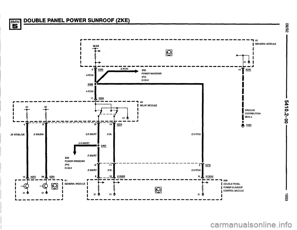 BMW 525i 1993 E34 Electrical Troubleshooting Manual 