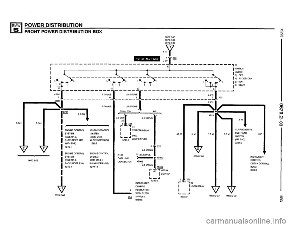 BMW 535i 1993 E34 Electrical Troubleshooting Manual 