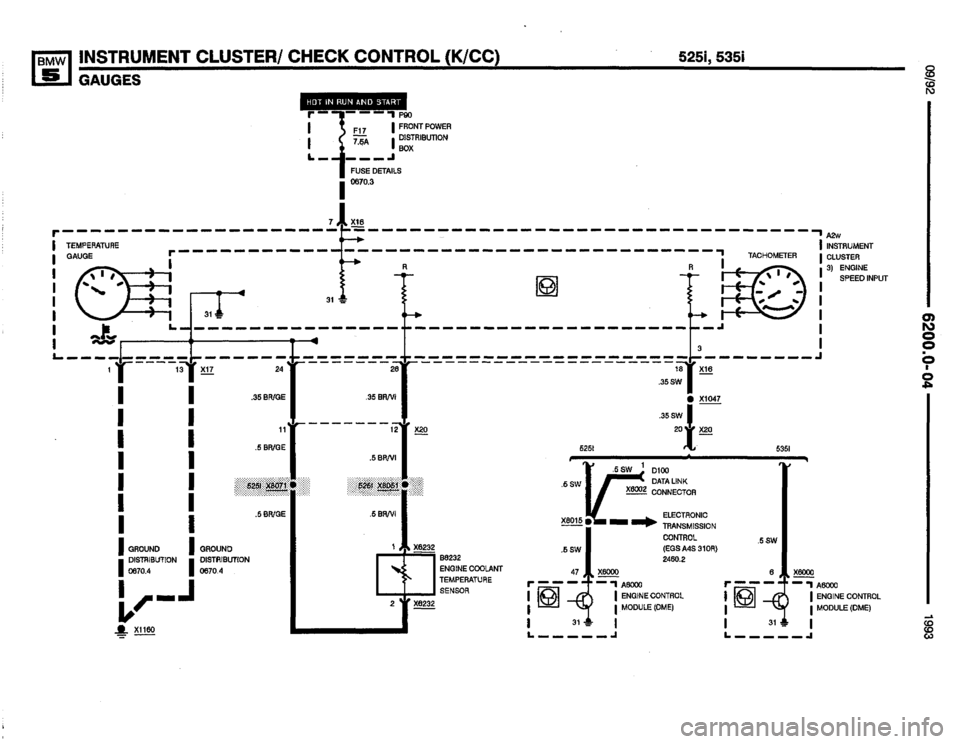 BMW 525i 1993 E34 Electrical Troubleshooting Manual 