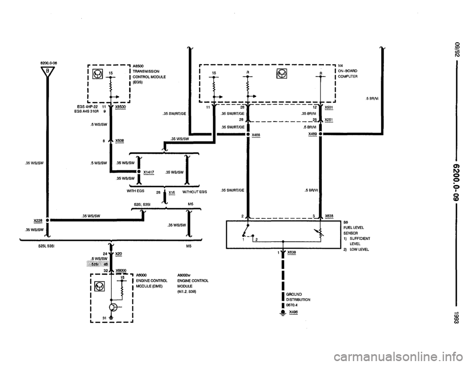 BMW 525i 1993 E34 Electrical Troubleshooting Manual 