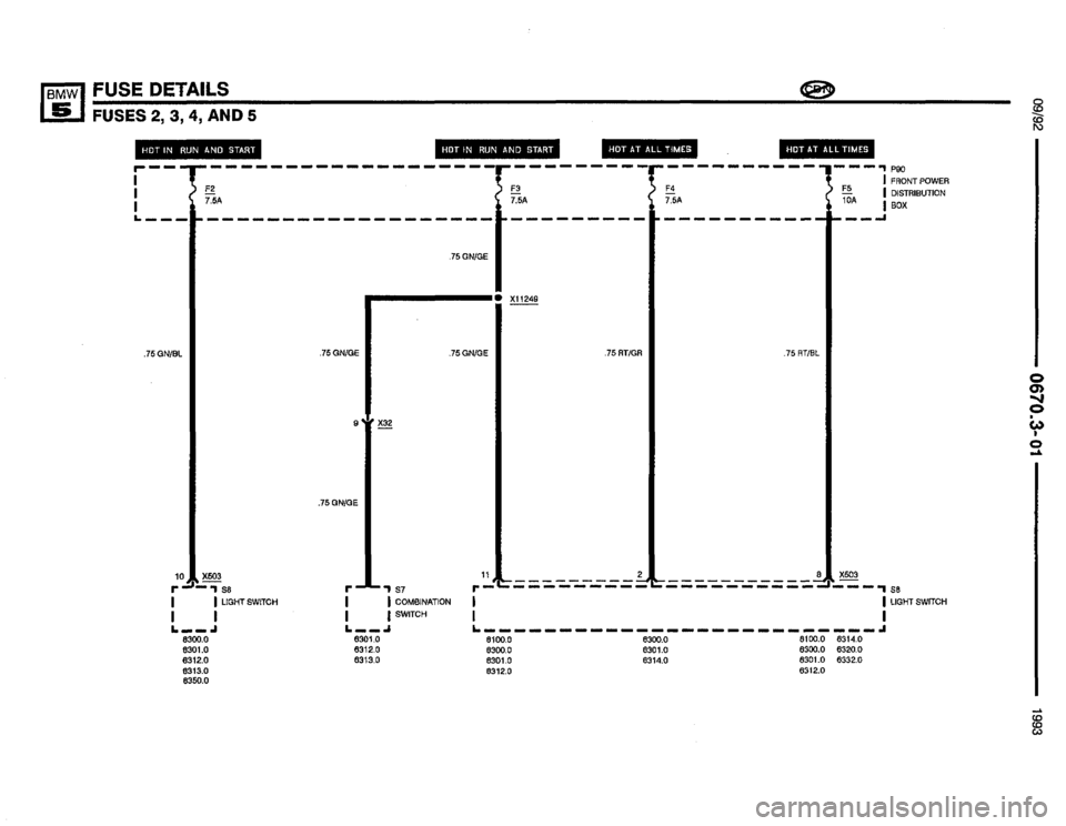 BMW M5 1993 E34 Electrical Troubleshooting Manual 