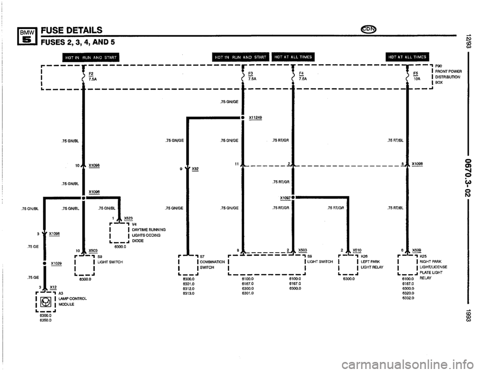 BMW M5 1993 E34 Electrical Troubleshooting Manual 