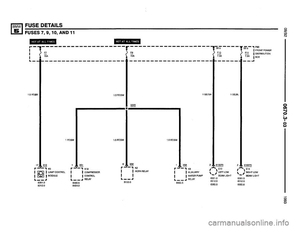 BMW M5 1993 E34 Electrical Troubleshooting Manual 