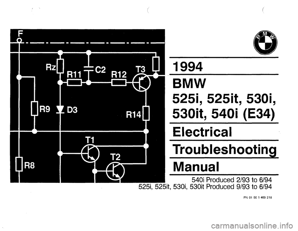 BMW 525i 1994 E34 Electrical Troubleshooting Manual 