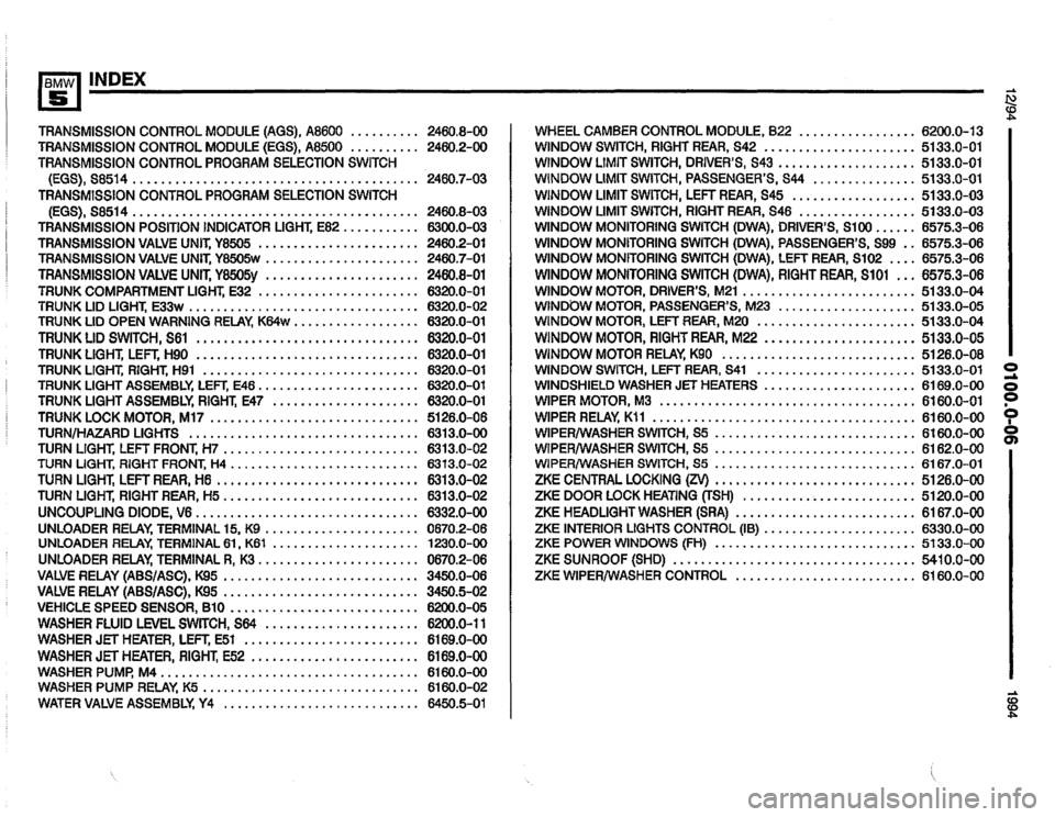 BMW 525it 1994 E34 Electrical Troubleshooting Manual 