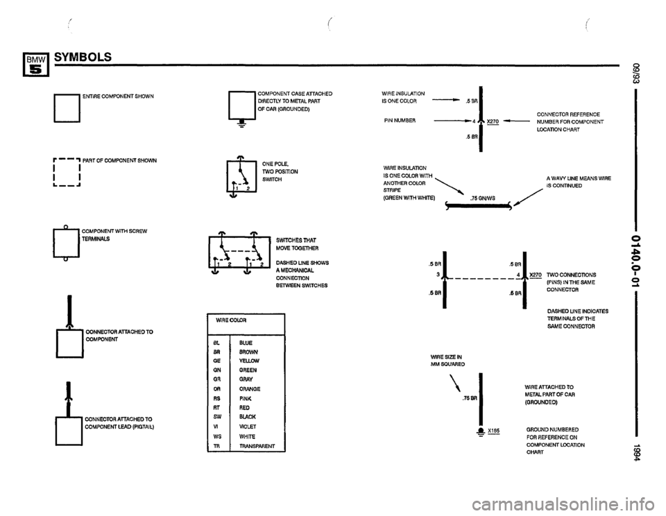 BMW 540i 1994 E34 Electrical Troubleshooting Manual 