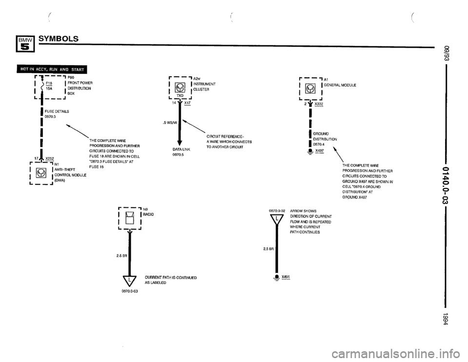 BMW 525it 1994 E34 Electrical Troubleshooting Manual 