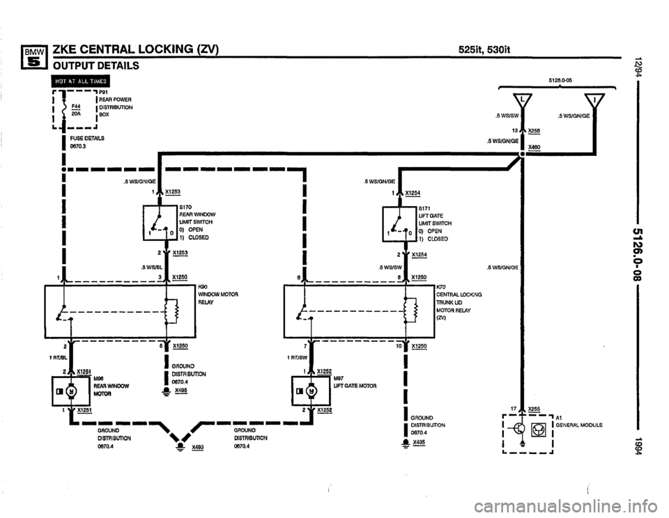 BMW 530i 1994 E34 Electrical Troubleshooting Manual 