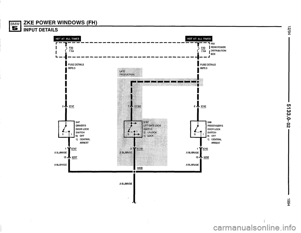 BMW 530i 1994 E34 Electrical Troubleshooting Manual 
