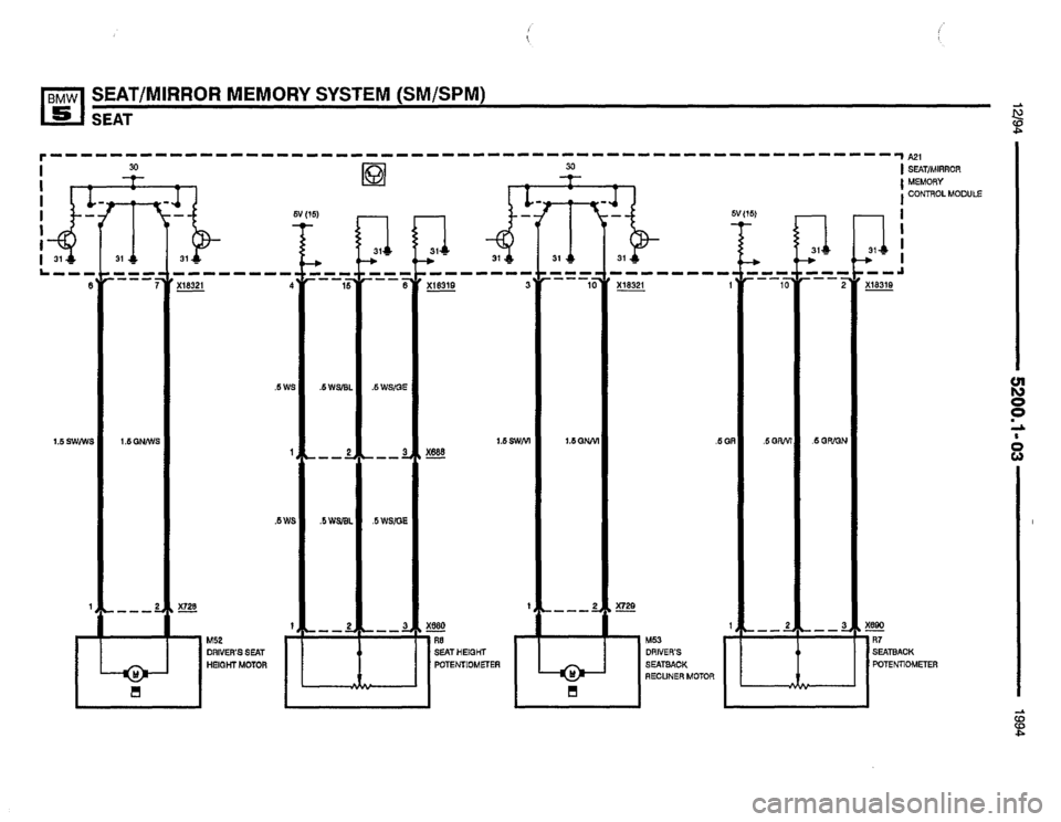 BMW 540i 1994 E34 Electrical Troubleshooting Manual 