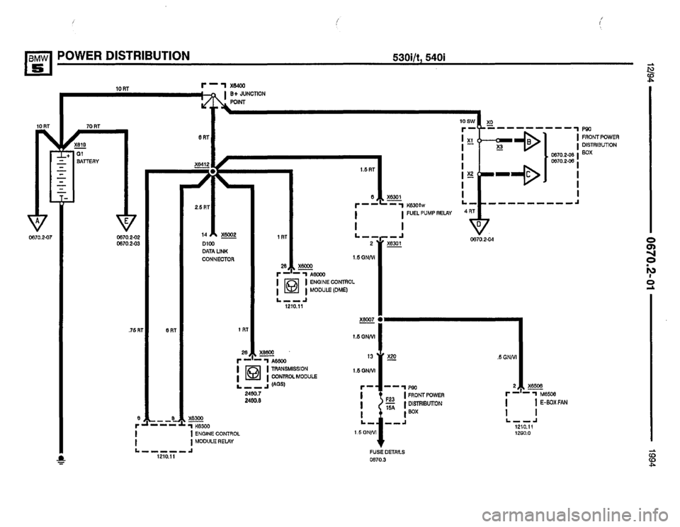 BMW 525i 1994 E34 Electrical Troubleshooting Manual 