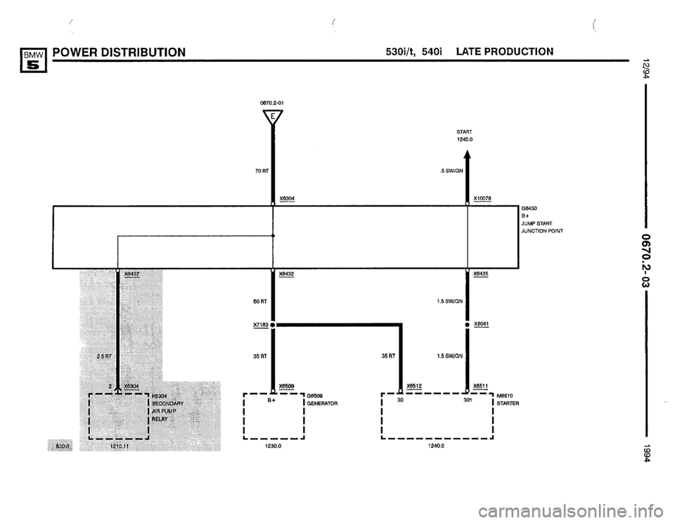 BMW 540i 1994 E34 Electrical Troubleshooting Manual 