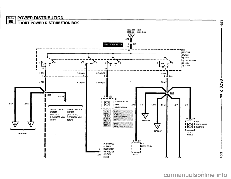 BMW 525it 1994 E34 Electrical Troubleshooting Manual 