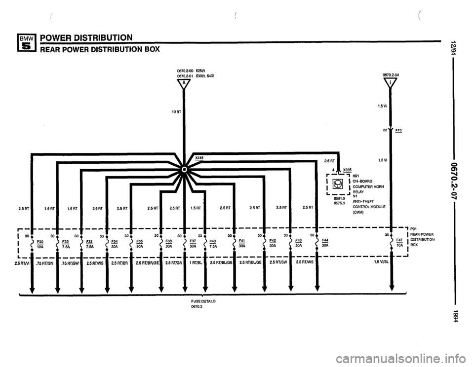 BMW 540i 1994 E34 Electrical Troubleshooting Manual 