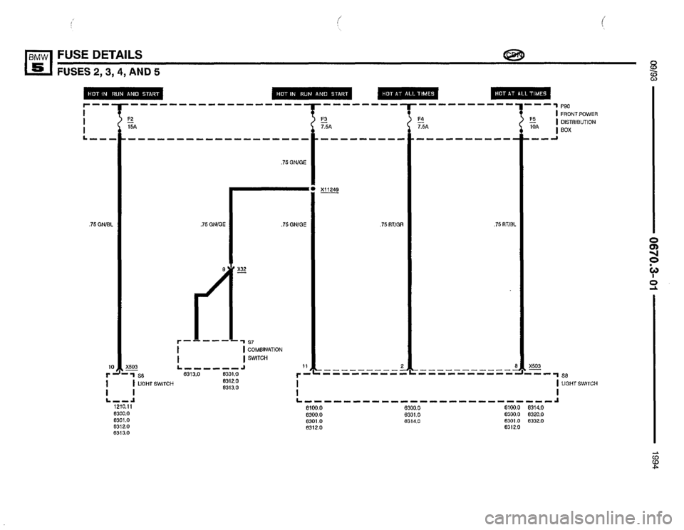 BMW 525it 1994 E34 Electrical Troubleshooting Manual 