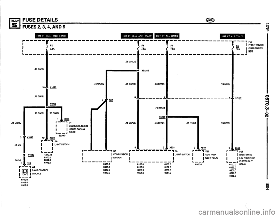 BMW 525it 1994 E34 Electrical Troubleshooting Manual 