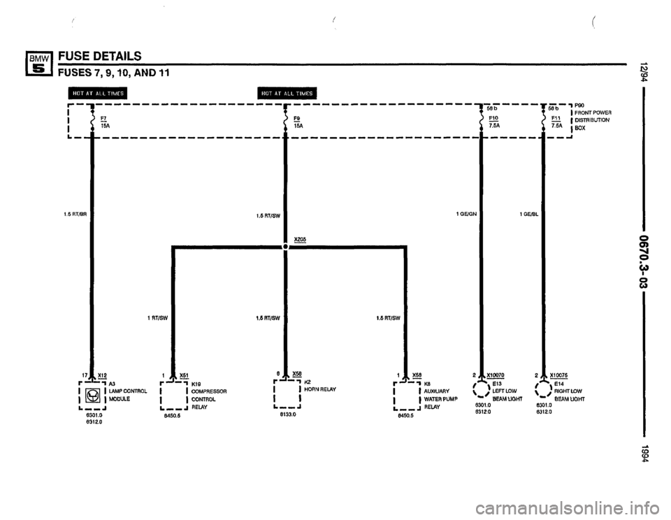 BMW 525i 1994 E34 Electrical Troubleshooting Manual 