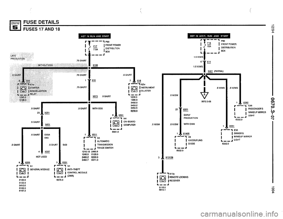 BMW 540i 1994 E34 Electrical Troubleshooting Manual 