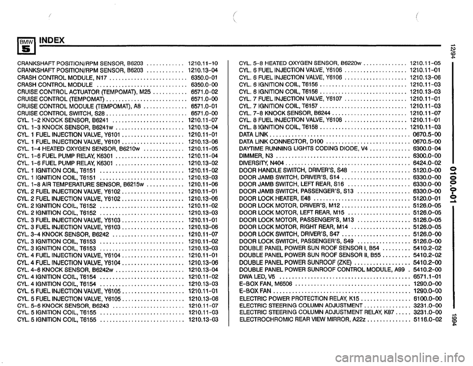 BMW 530i 1994 E34 Electrical Troubleshooting Manual 