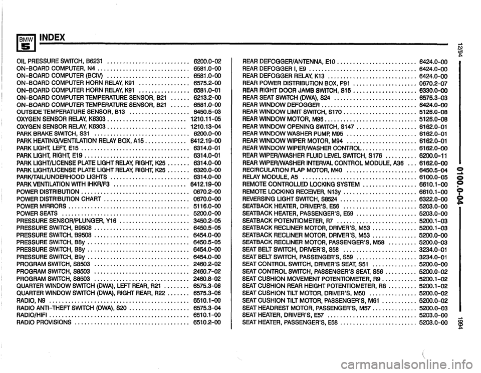 BMW 525it 1994 E34 Electrical Troubleshooting Manual 