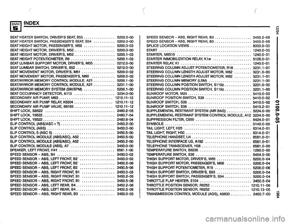 BMW 525it 1994 E34 Electrical Troubleshooting Manual 